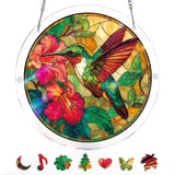 Acrylic Puzzle Suncatcher 83 Pieces, Emerald Flame Hummingbird Sun Catchers Puzzle, DIY SunCatchers Puzzles Window Hanging, Home & Garden Decor, 7.4 in