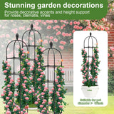 2 Pack Garden Obelisk Trellis, 70" Tall Plant Support for Climbing Vine, Metal Covered Plastic Coating Rustproof Heavy Duty Rose Trellis Indoor Outdoor(Black, 70 * 11.8 * 11.8IN（H*W*L）)