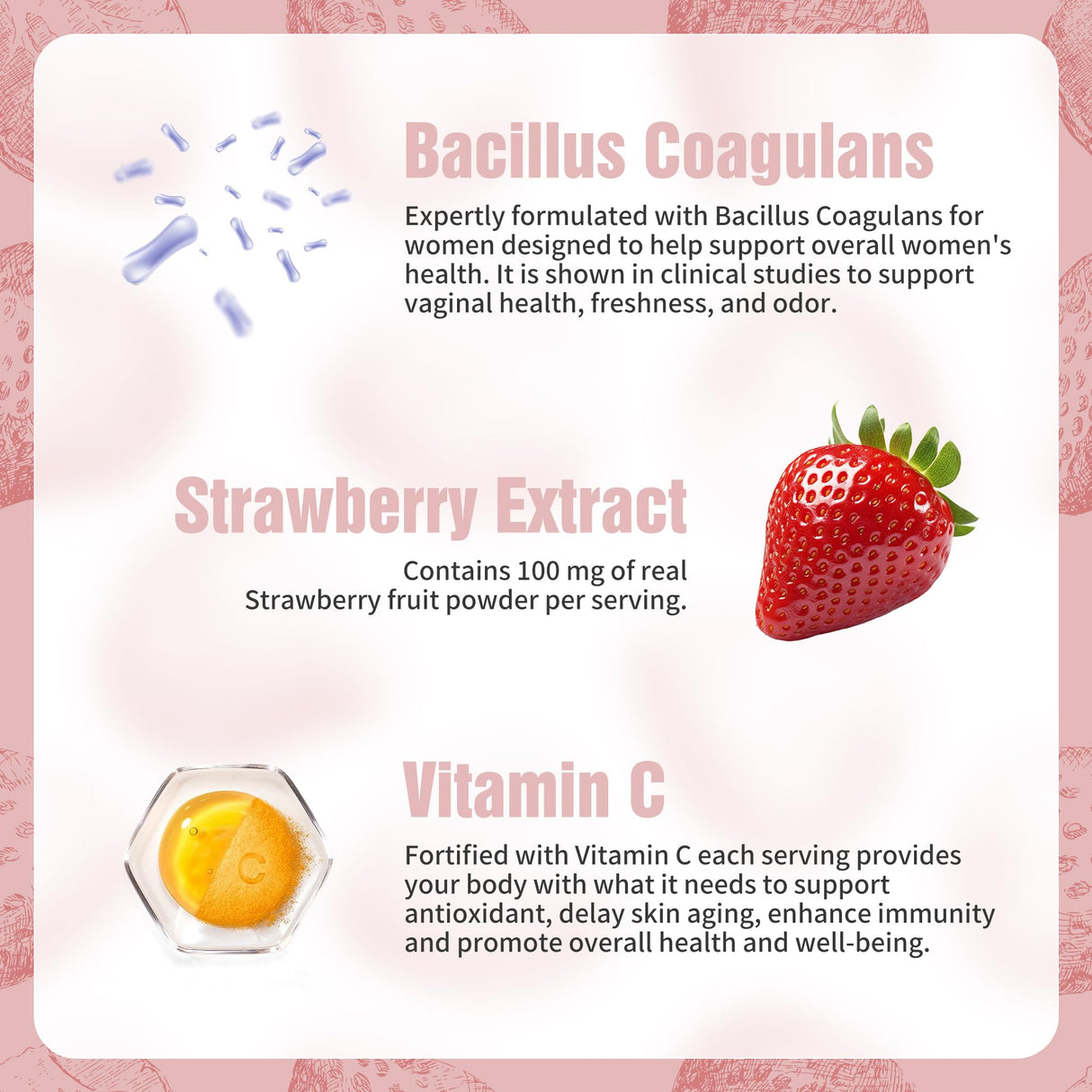 NIUSISE Feminine Balance Gummies, Premium Balance Supplement for Women PH Health, Immune Support, Vegan, Gluten-Free - Hawaiian Pineapple - 60 Gummies - 30 Servings