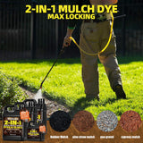 Mulch Bond -1Gallon Black Color 2-in-1 Mulch Dye & Glue for Landscaping, Super Strength Landscape Adhesive Landscape Lock, Fast-Dry, Non-Toxic, Mulch Binder Glue, Pea Gravel, Adhesive Max Mulch Hold