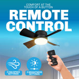 Bell+Howell Socket Breeze Socket Fan Light with Remote, Portable Small Ceiling Fans with Lights for Bedroom, Kitchen, Living Room, Ceiling Fan with Light 3500K, 1000 Lumens, Screws into E26/E27