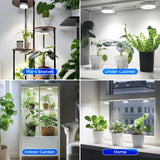 Barrina Orbgrow OG09 Puck LED Grow Light, 5000K 18W(2 x 9W, 270 Watt Equiv), Plant Lights for Indoor Plants Full Spectrum, Magnetic & Linkable, Small Grow lamp, Perfect for Plant Shelf, 2 Packs
