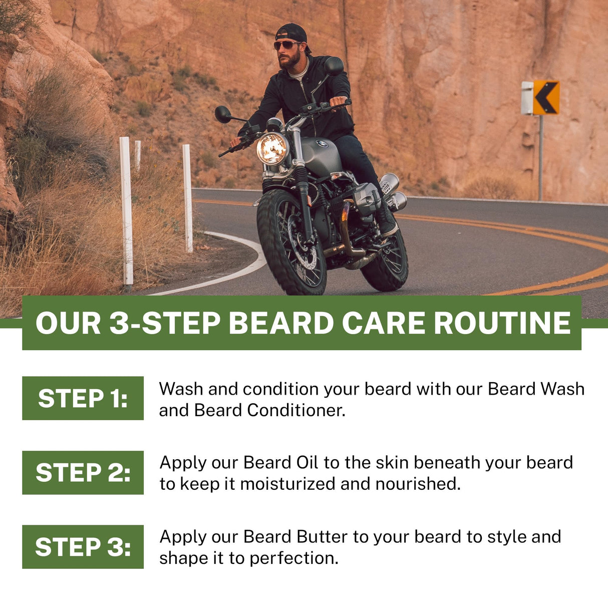 Live Bearded Complete Beard Grooming Kit - Wash, Conditioner, Butter and Oil - Made in the USA with All-Natural Ingredients - Mens Groom Set | 1880 Scent - Bourbon, Bitters, Citrus
