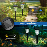 GIGALUMI Solar Pathway Lights, 8 Pack Outdoor Waterproof