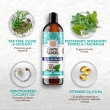 GuruNanda CocoMint Oil Pulling Mouthwash for Complete Oral Hygiene, 7 Essential Oils & Vitamins for Happy Teeth & Gums & Fresh Breath, Alcohol-Free, 3X8 oz