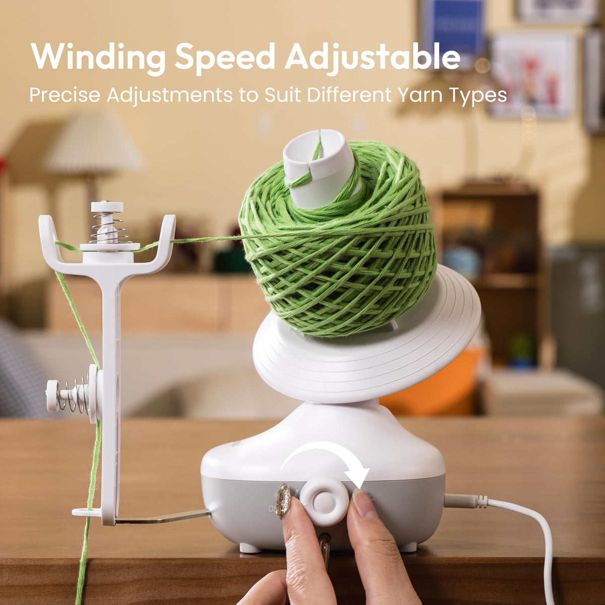 Etcokei Yarn Winder Electric, Auto Compact Cake Winding for Knitting Lovers