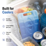 Sport Temp Reusable X-Large Ice Pack (8 Pack) Long Lasting - Perfect for Keeping Food Or Beverages Cold, Coolers, Camping, Beach Coolers, Hiking & More, Clear Blue
