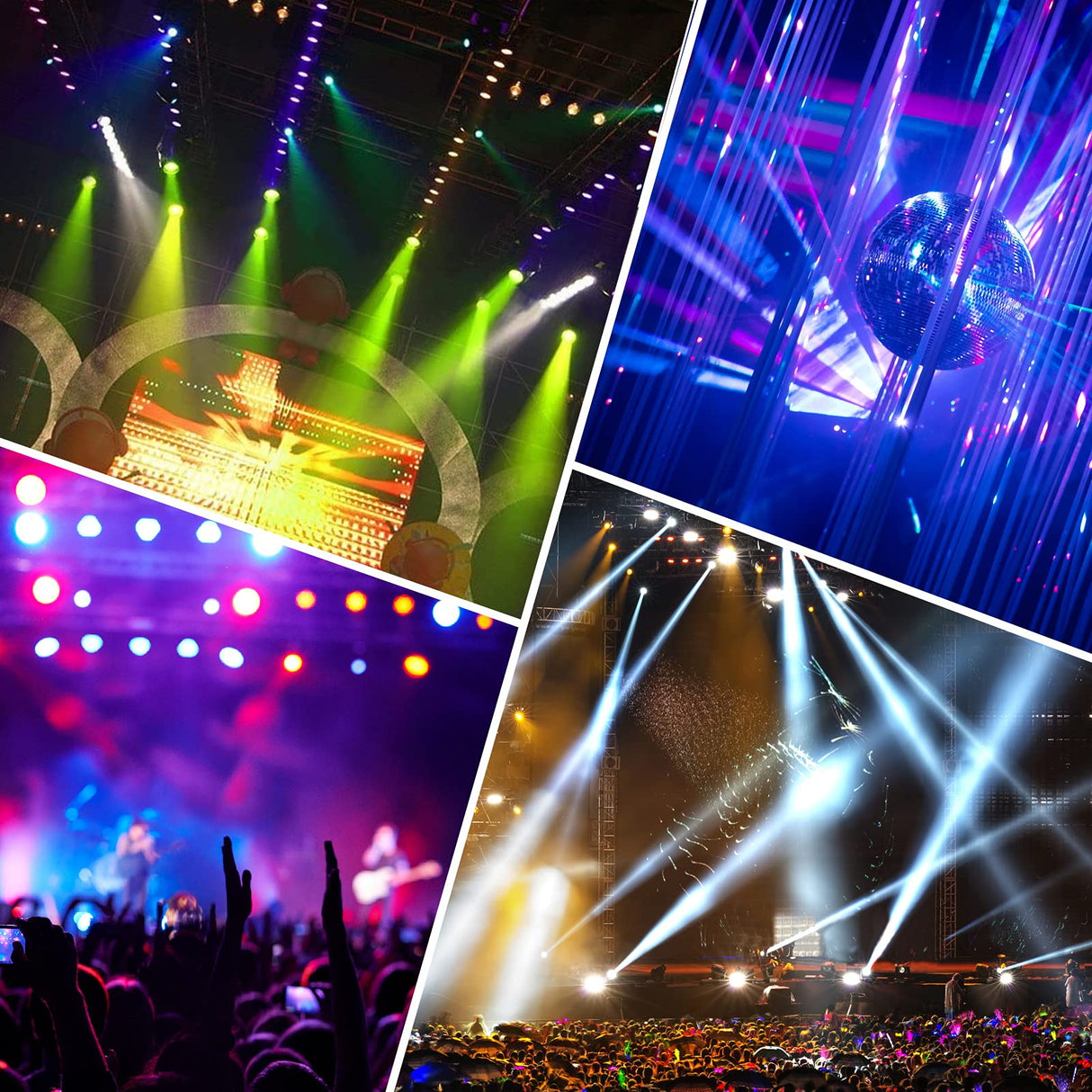 Stage Lights 36 LED Par Lights, U`King RGB Par Light Uplights Stage Lighting Indoor for Christmas Halloween Music Party Disco Wedding, Remote Control, DMX Control Sound Activated Party Light