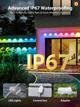 addlon 200FT Permanent Outdoor Lights, RGB+IC Smart LED Outdoor Lights for House, App & Remote Control, DIY Scene Mode, IP67 Waterproof Christmas Light, Holiday, Party, Halloween Decorations