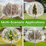 15 x15 ft Large Fruit Tree Netting Cover for Squirrels and Birds with Zipper, Fruit Tree Covers to Protect Fruit from for Fruit Trees (White)
