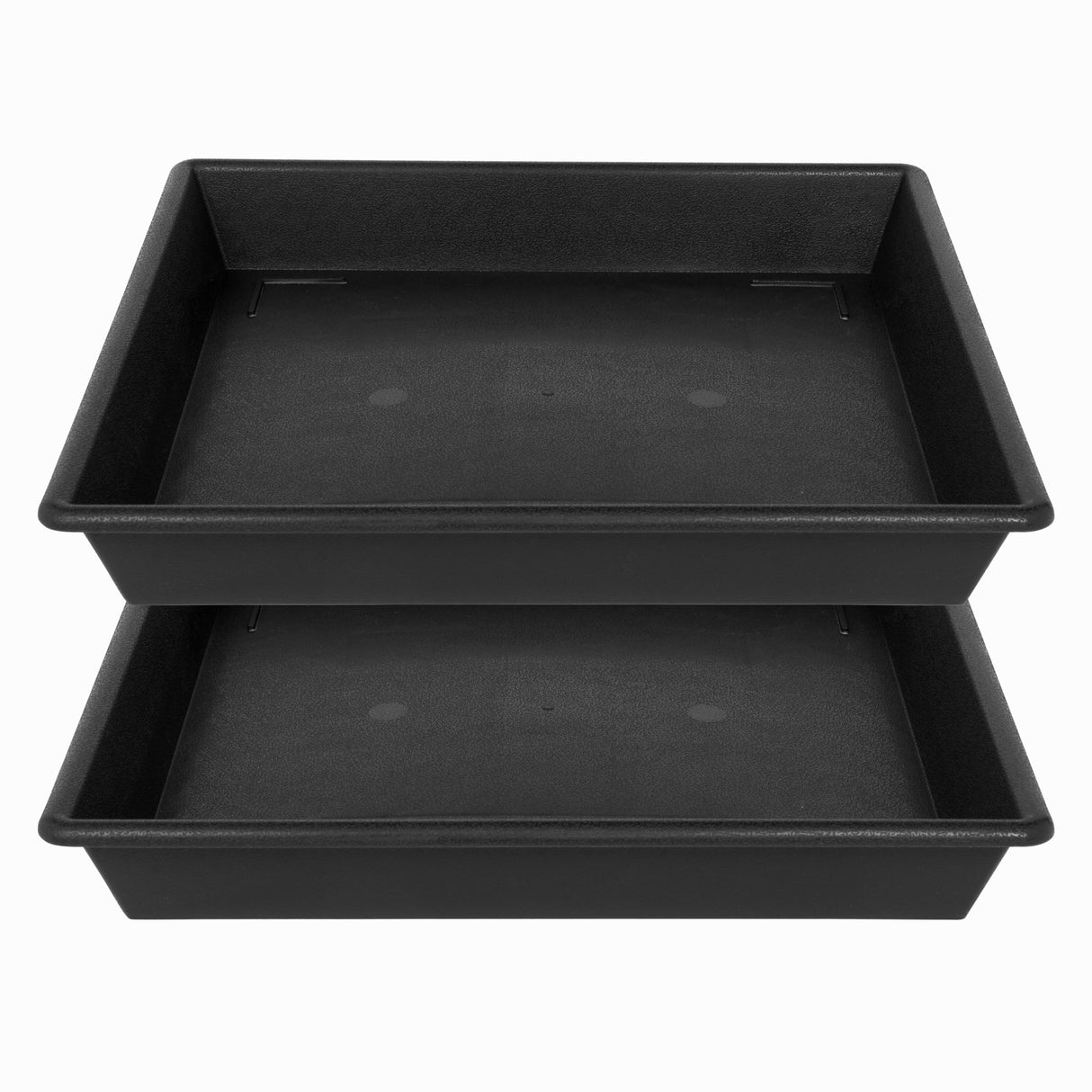 NIMYAU Square Plant Saucer 14 Inch 2 Pack 8 12 14 16 18 20 Plant Trays for Pots Heavy Duty Plastic Plant Saucers for Indoors Outdoors, Flower Pot Plant Drip, Extra Lager No Holes Plant Tray