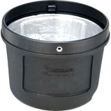 Global Industrial Free Standing Outdoor Cigarette Receptacle Ashtray with Round Base, 11" Diameter x 30" H, 1-1/2 Gallon Capacity, Butt Disposal Container, Plastic, Black