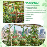 Irenare 15 Pack Melon Hammocks Cradles with S Hanging Hooks Heavy Duty Watermelon Hammock Net to Prevent Falling for Growing Cantaloupe Pumpkin Watermelon in Vertical Garden (Red,Green)