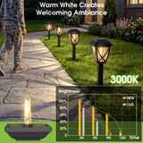 Greluna Solar Pathway Lights Outdoor 10 Pack, Auto On/Off Waterproof Solar Garden Lights, Energy Saving LED Landscape Outside Lights for Yard, Walkway, Patio & Driveway Decor
