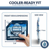 Cooler Shock Reusable Ice Packs for Coolers - 5 Ice Packs for Lunch Bags - Long-Lasting Cold Freezer Packs for Lunch Boxes - Cooler Accessories for School, Beach & Fishing - Camping Gifts