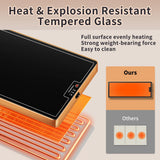 Warming Mat for Food (Extra Long 47"x12"), Warming Trays for Buffets Party & Daily Use, Temperature Control Food Warmer, Full Surface Warm Tempered Glass Food Warming Mat, Black Electric Warming Tray
