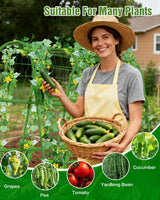 51x35x48in U-Shape Metal Arch Cucumber Trellis for Raised Bed with Net