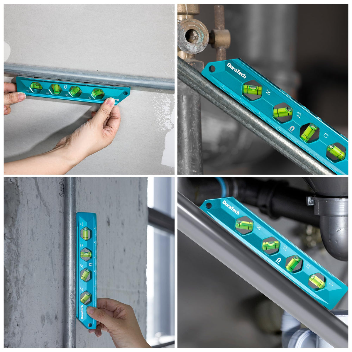 DURATECH 8-Inch Level, Magnetic Torpedo Level with 0°/30°/45°/90° Bubb ...