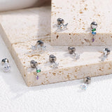 Limerencia Titanium Flat Back Screw Back Stud Earrings for Women Men