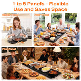 Electric Warming Tray,41"x 15" Food Warmer for Parties Buffet with 10 Temp-Settings, 5-in-1 Warming Mat for Food Built-in Thermostat and Surface Heating, Warming Tray for Parties Buffet,Gatherings