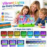 Loowoko LED Drawing Board for Kids, 16" Rechargeable Glow Drawing Tablet, with Color Lights, Adjustable Brightness, LED Drawing Pad, Gifts for Girls Boys Kids Children for Birthday Christmas Gift