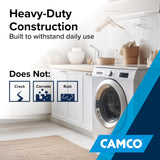Camco Low Profile Washing Machine Drain Pan with PVC Fitting - 29 inch x 33 inch ID and 30.5 inch x 34.5 inch OD - Protects Your Floors from Washing Machine Leaks - Easy to Use - Graphite - 20784