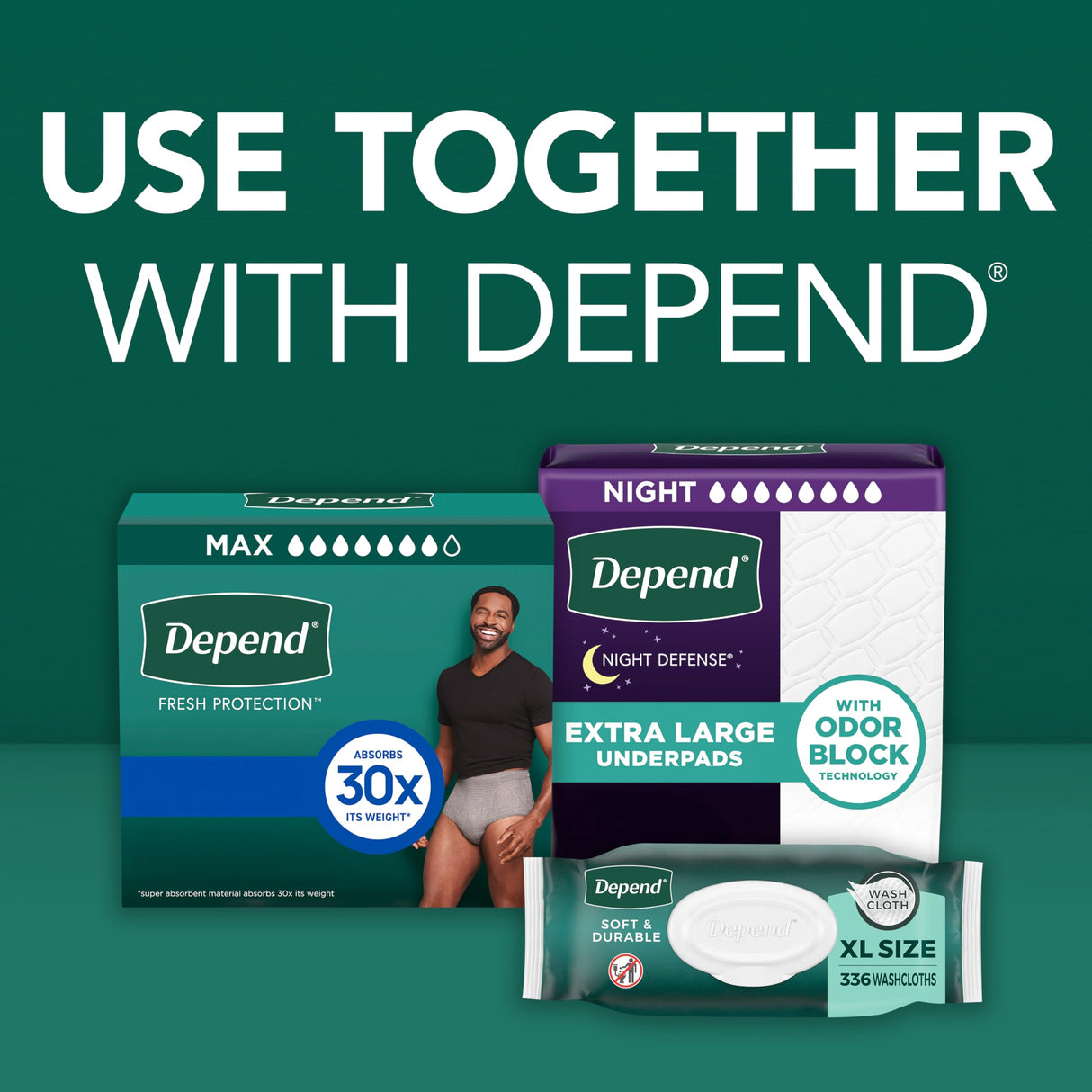 Depend Fresh Protection Adult Diapers, Incontinence Underwear for Men, Disposable, Maximum, Large, Grey, 72 Count (2 Packs of 36), Packaging May Vary
