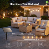 KYY 54FT Solar String Lights Outdoor Waterproof with USB Charging & Remote, Dimmable & Timable, Solar Powered Patio Lights with LED Shatterproof Bulbs for Deck Backyard Porch Garden Camping