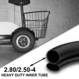 2.80/2.50-4 Tire Inner Tube, 2.80-4 Scooter Tires and Tubes 64-350 2 Pack