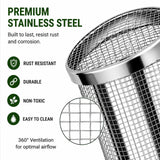 4PCS Inground Worm Composting Bin Turn Food Waste into Nutrient-Rich Soil Increase Soil Fertility Stainless Steel Composting Bin with Holes and Lid for Outdoor Garden Vegetable Patch Backyard