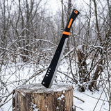 Machete for Yard Work and Cutting Trees Heavy Duty Machetes Brush Clearing Sickle Knife with Cold Steel Blade, Hand Harvest Sickle for Weeding Gardening