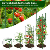 MQHUAYU 3 Pack Tomato Cages for Garden,Up to 51.2Inch Tomato Cage Trellis-Upgraded Hexagon Connector,Heavy Duty Adjustable Tomato Stake Support for Raised Garden Bed