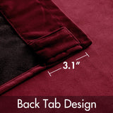 MIULEE Velvet Curtains 84 inches 2 Panels - Luxury Blackout Curtains for Bedroom Living Room Thermal Insulated Super Soft Christmas Window Drapes Rod Pocket & Back Tab, Burgundy Red, W52 x L84 inches