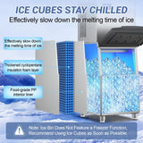 Ice Maker Commercial Ice Machine Large Capacity Stainless Steel 450 Lbs/24H Industrial Ice Machine, 350 Lbs Storage Commercial Ice Machines Free Standing, Cubes Ice Makers Commercial
