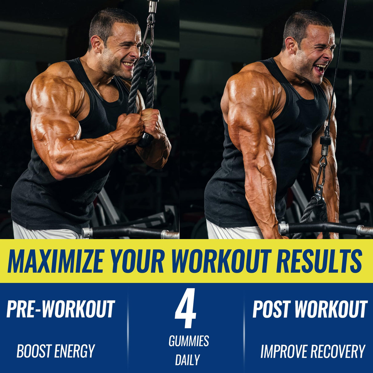 Micronized Creatine Monohydrate Gummies 5000MG for Women & Men, with Amino Acid Blend, Alpha-GPC, Phosphatidylserine & Vitamin B12 for Muscle Strength, Recovery, Energy, Focus, Sugar Free, 60cts