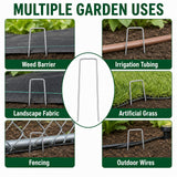 200 Pack 8 Inch Landscape Staples, Weed Barrier Stakes, 11 Gauge Galvanized