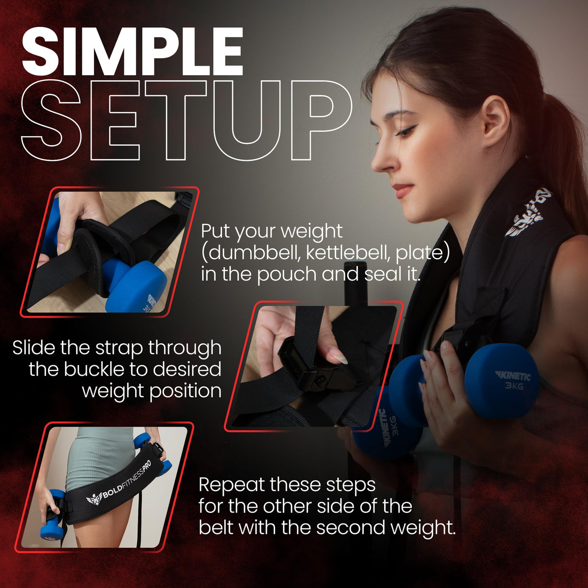 Hip Thrust Belt For Dumbbells Heavy, Kettlebells, Plates - Ultra-Durable Booty Belt for Hip Thrust - Hip Thrust Pad With Weight Support Pouches for Ultimate Stability and Comfort - Weight Lifting Belt