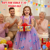 Meland Light Up Princess Dress for Girls, Dress Up Toy Gift Set(7-8 Years)