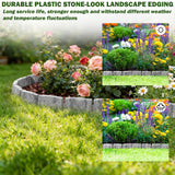 Landscape Edging Garden Edging Border Faux Stone Edging,17FT x 2.75 in Tall