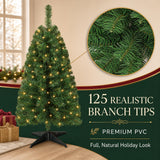 XXYYZZ 3FT Pre-lit Artificial Christmas Tree with 50 LED Lights （11 Modes）
