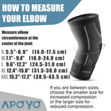 APOYO Elbow Brace for Tendonitis and Tennis Elbow, (Pair) Compression Sleeve for Arthritis, Workouts, Reduce Joint Pain During Fitness Activity (Large)