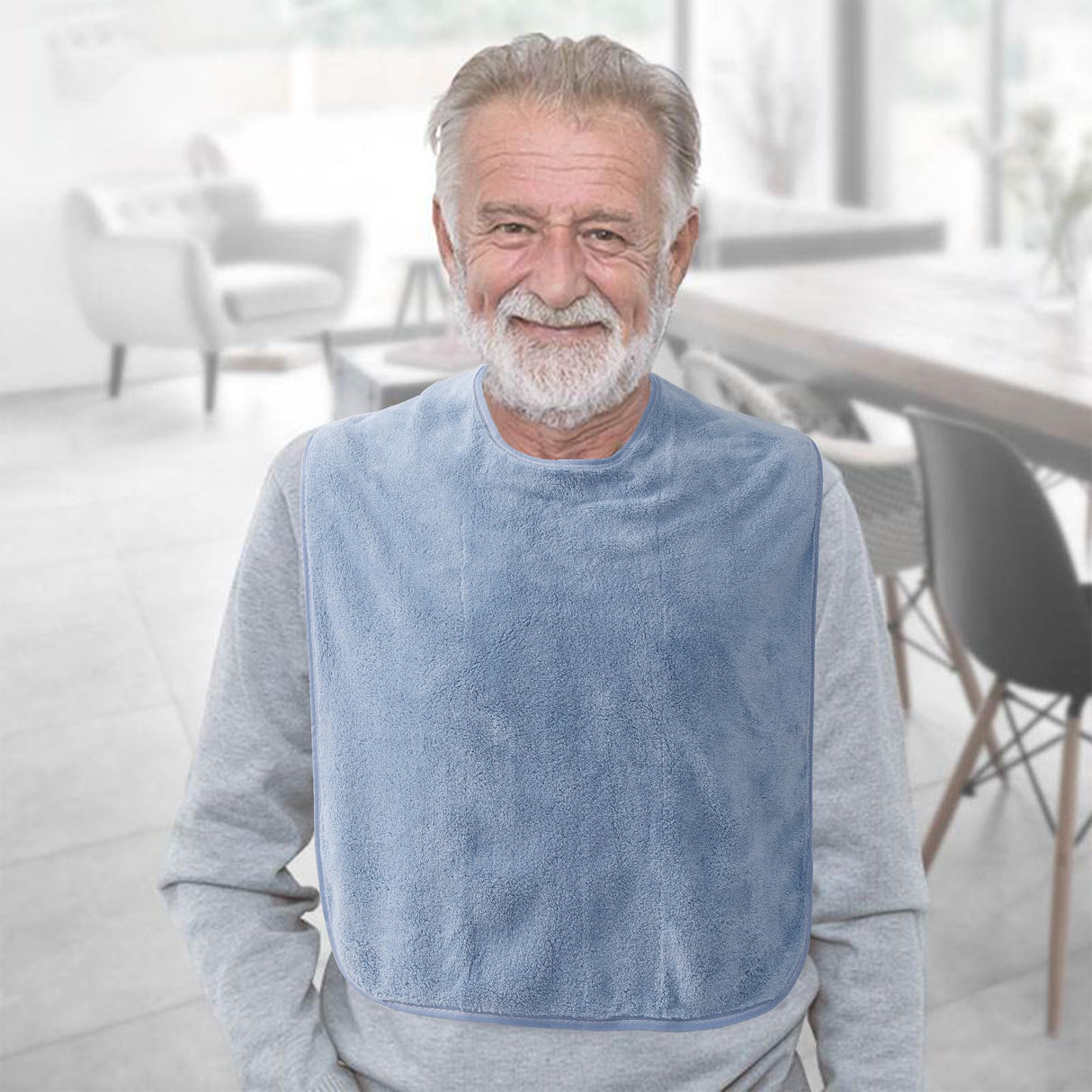 RAXIFU 4 Pack Adult Bibs for Men and Women, Adult Bibs for Elderly,Towel bibs for Special Needs Adults
