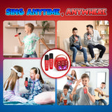 Mini Karaoke Machine Toys Gifts: Kids Toys Christmas Birthday Gifts for 4 5 6 7 8 9 Years Old Girl Boy Stocking Stuffers LED Portable Bluetooth Speaker with 2 Wireless Microphone Girl Gift Age 3-12+
