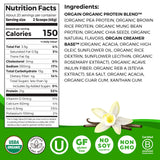 Orgain Organic Vegan Protein Powder, Vanilla Bean - 21g Plant Protein, 4g Prebiotic Fiber, No Lactose Ingredients, No Added Sugar, Non-GMO, For Shakes & Smoothies, 2.03 lb (Packaging May Vary)