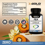 Palmitoylethanolamide 630 mg + Luteolin Standardized 98%- Micronized Pea 99% Highly Purified and Bioavailable - Made in USA - Supplement for Men and Women - 120 Veggie Capsules