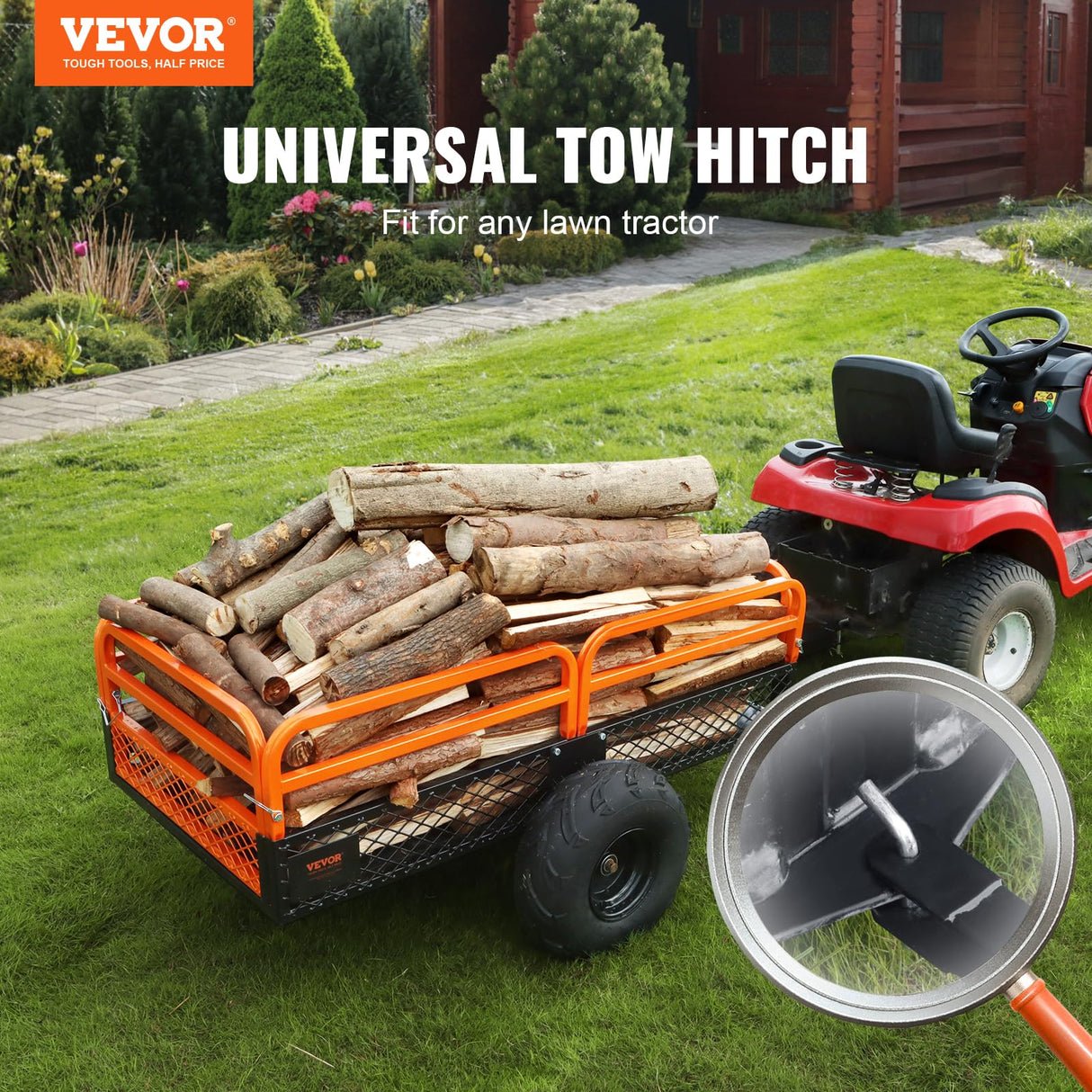 VEVOR ATV UTV Trailer Tow Behind Dump Cart