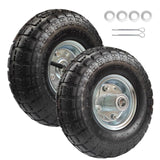 10" Replacement Tire and Wheel 4.10/3.50-4",10 inch Pneumatic Utility Tires for Gorilla Cart, Dolly, Hand Truck, Lawnmower, Garden Wagon with 5/8” Axle Bore Hole - Double Sealed Bearings (2 pack)