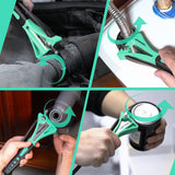 ValueMax 2-piece Strap Wrench Set, Adjustable Oil Filter Wrench with Max Diameter 4" (Small) and 6"(Large) for Shower Head Water Filter, Jar Opener Set, Green