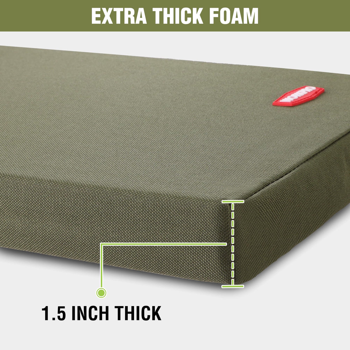 WORKPRO 17" Kneeling Pad with Removable Cover, Green