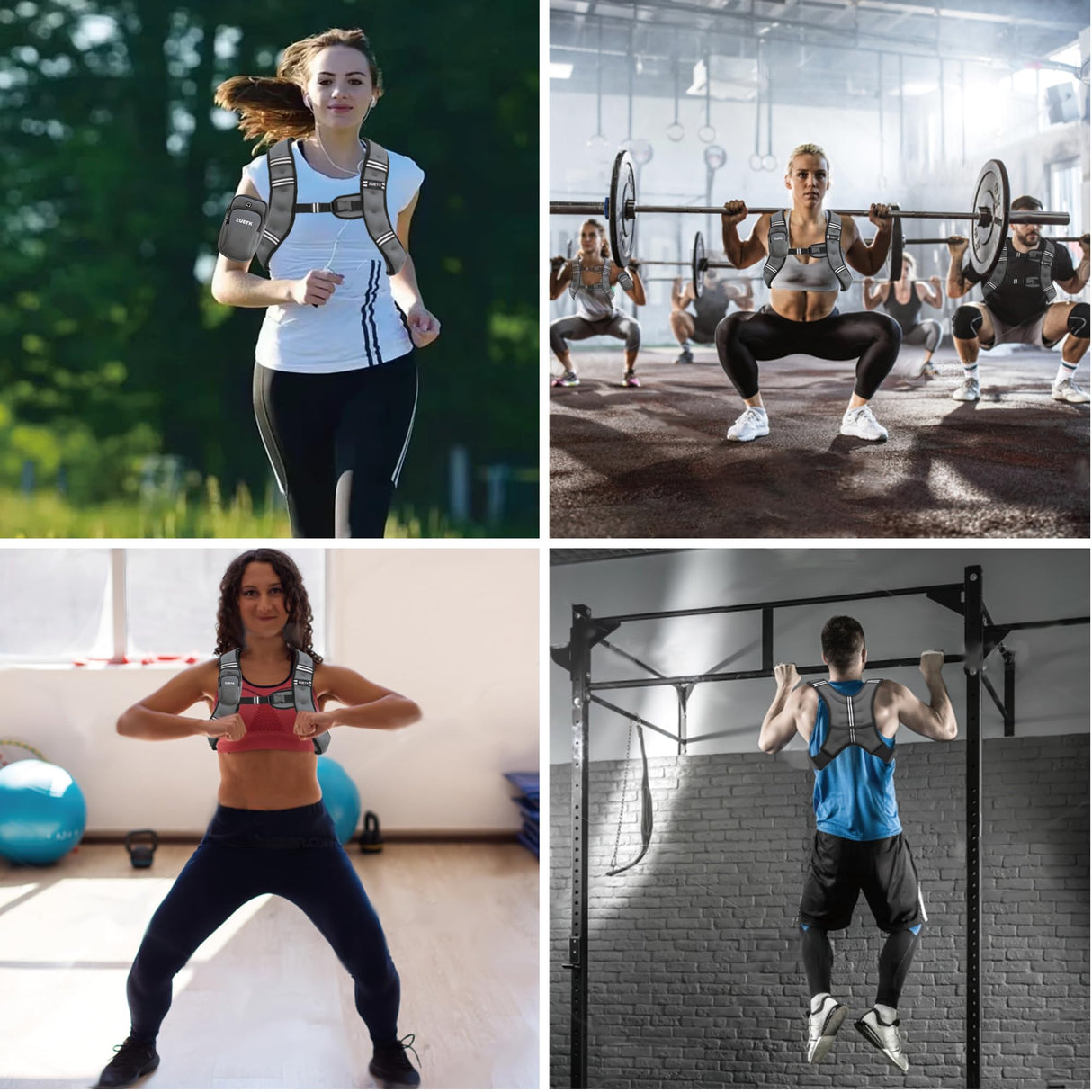 ZUETK Weighted Vest, 6lb/8lb/12lb/16lb/20lb/25lb/30lb Weight Vest with Reflective Stripe, Weighted Vest for Men Women Workout Equipment for Strength Training, Running, Jogging, Fitness, Weight Loss